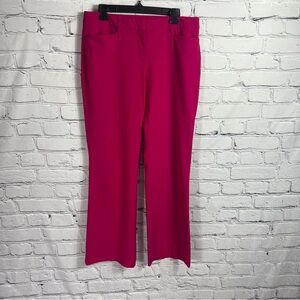 Women's New York & Company Bright Pink Classic Stretch Dress Pants Size 8 (A1)